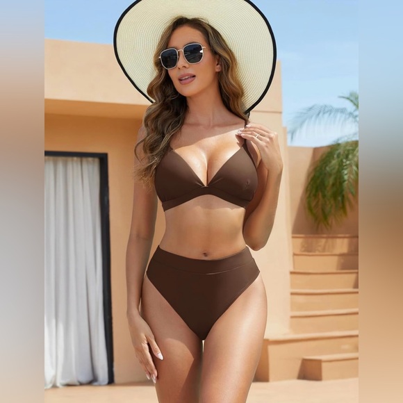 SUUKSESS High Waisted High Cut Bikini Set Sexy Triangle Two Piece Swimsuit NWOT - Picture 3 of 7